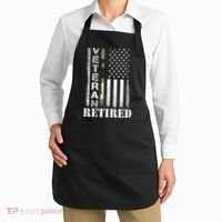 ARMY Retired Distressed American Flag Apron thumb 2