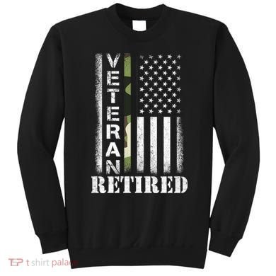 ARMY Retired Distressed American Flag Sweatshirt