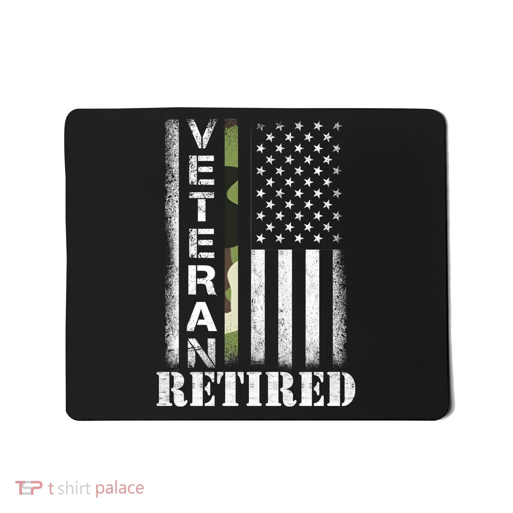 ARMY Retired Distressed American Flag Mousepad