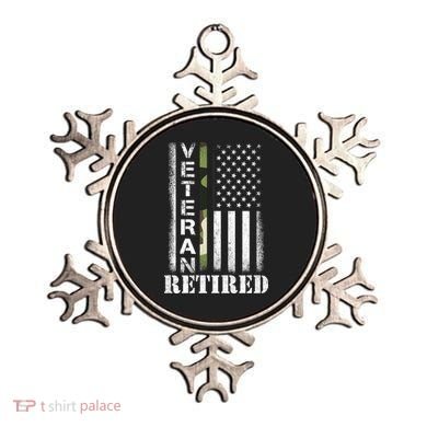 ARMY Retired Distressed American Flag Ornament