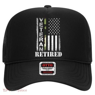 ARMY Retired Distressed American Flag Hat