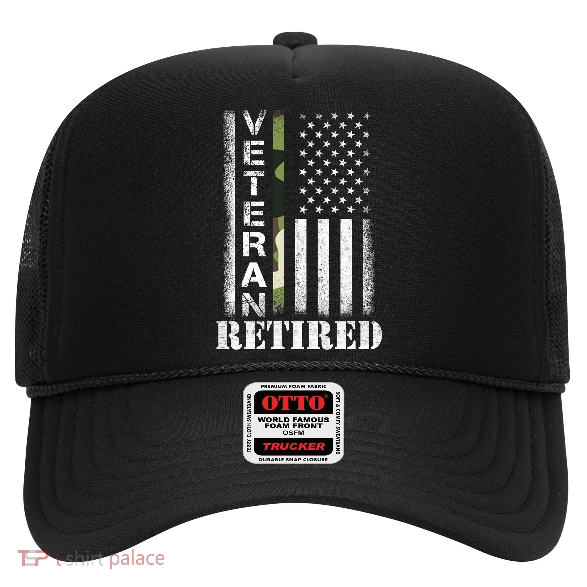 ARMY Retired Distressed American Flag Hat