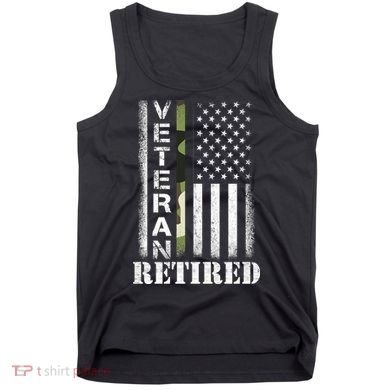 ARMY Retired Distressed American Flag Tank Top