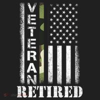 ARMY Retired Distressed American Flag Golf Towel thumb 3