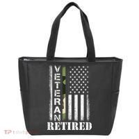 ARMY Retired Distressed American Flag Tote Bag thumb 0