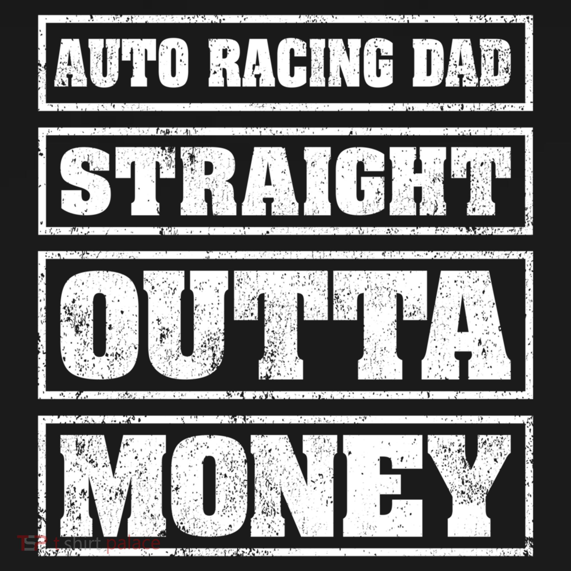 Auto Racing Dad Straight Outta Money Auto Racing Fathers Day Cool Gift Women's Hoodie