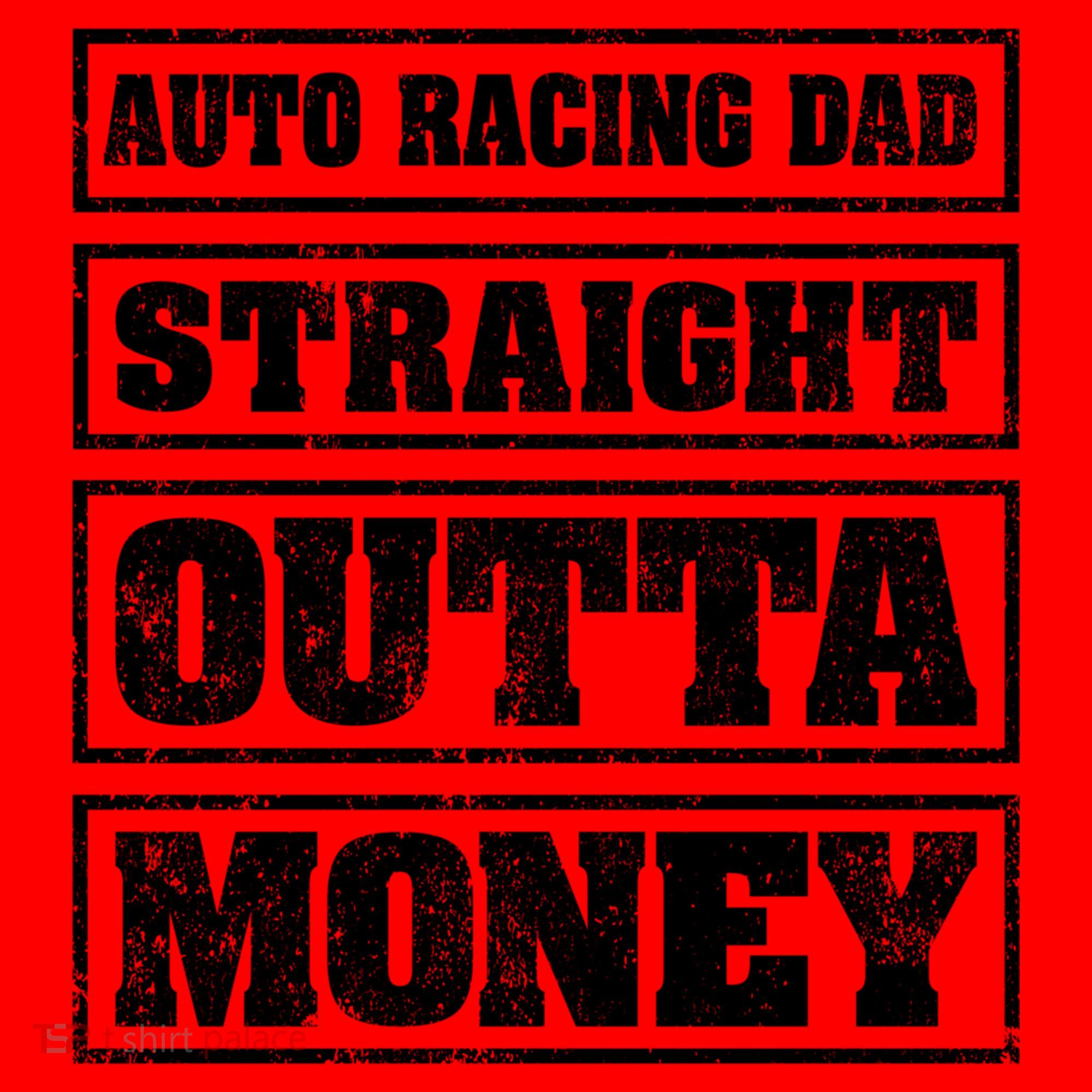 Auto Racing Dad Straight Outta Money Auto Racing Fathers Day Cool Gift Santa Hat