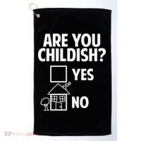 Are You Childish Yes Or No? Golf Towel thumb 0