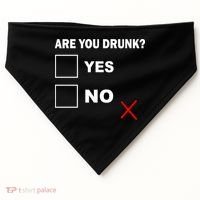 Are You Drunk? Yes or No USA-Made Doggie Bandana thumb 0