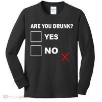 Are You Drunk? Yes or No Kids Long Sleeve Shirt thumb 0