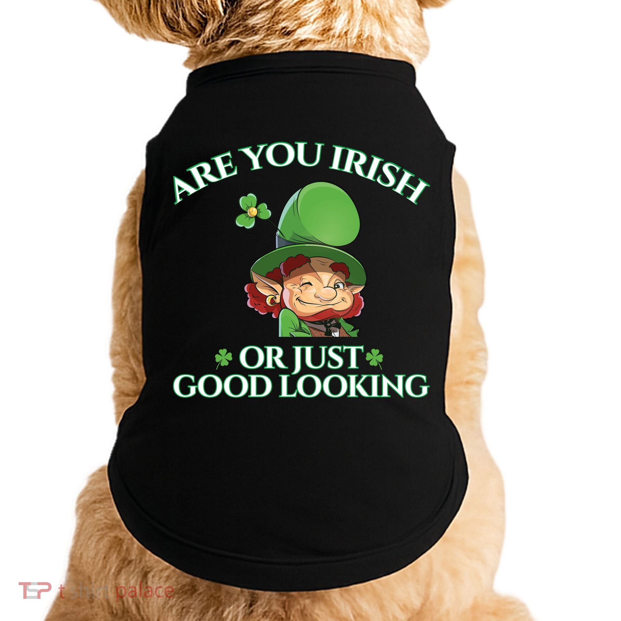 Are You Irish or Just Good Looking Leprechaun Doggie Tank