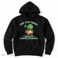 Are You Irish or Just Good Looking Leprechaun Hoodie thumb 0