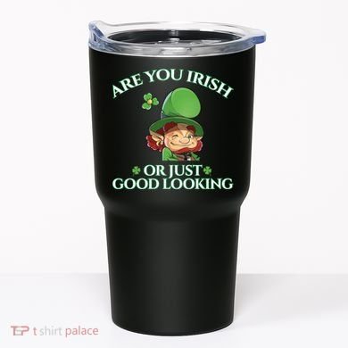 Are You Irish or Just Good Looking Leprechaun Tumbler