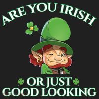 Are You Irish or Just Good Looking Leprechaun Golf Towel thumb 3
