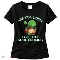 Are You Irish or Just Good Looking Leprechaun Women's T-Shirt thumb 0