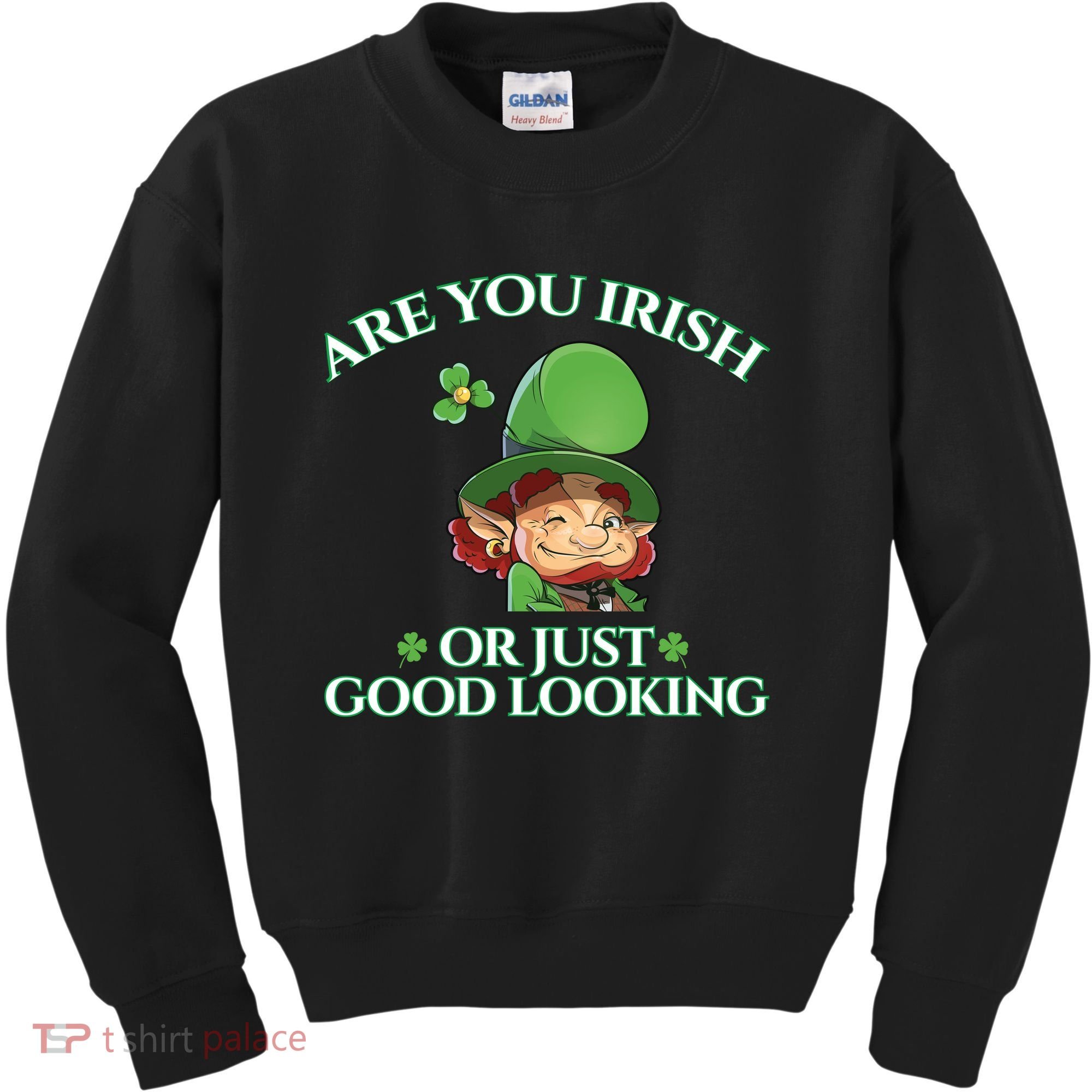 Are You Irish or Just Good Looking Leprechaun Kids Sweatshirt