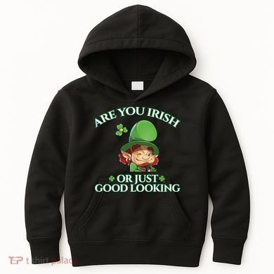 Are You Irish or Just Good Looking Leprechaun Kids Hoodie