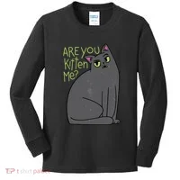 Are You Kitten Me Kids Long Sleeve Shirt thumb 0