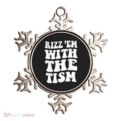 Autism Rizz Em With The Tism Funny Autistic Meme Groovy Cool Gift Ornament