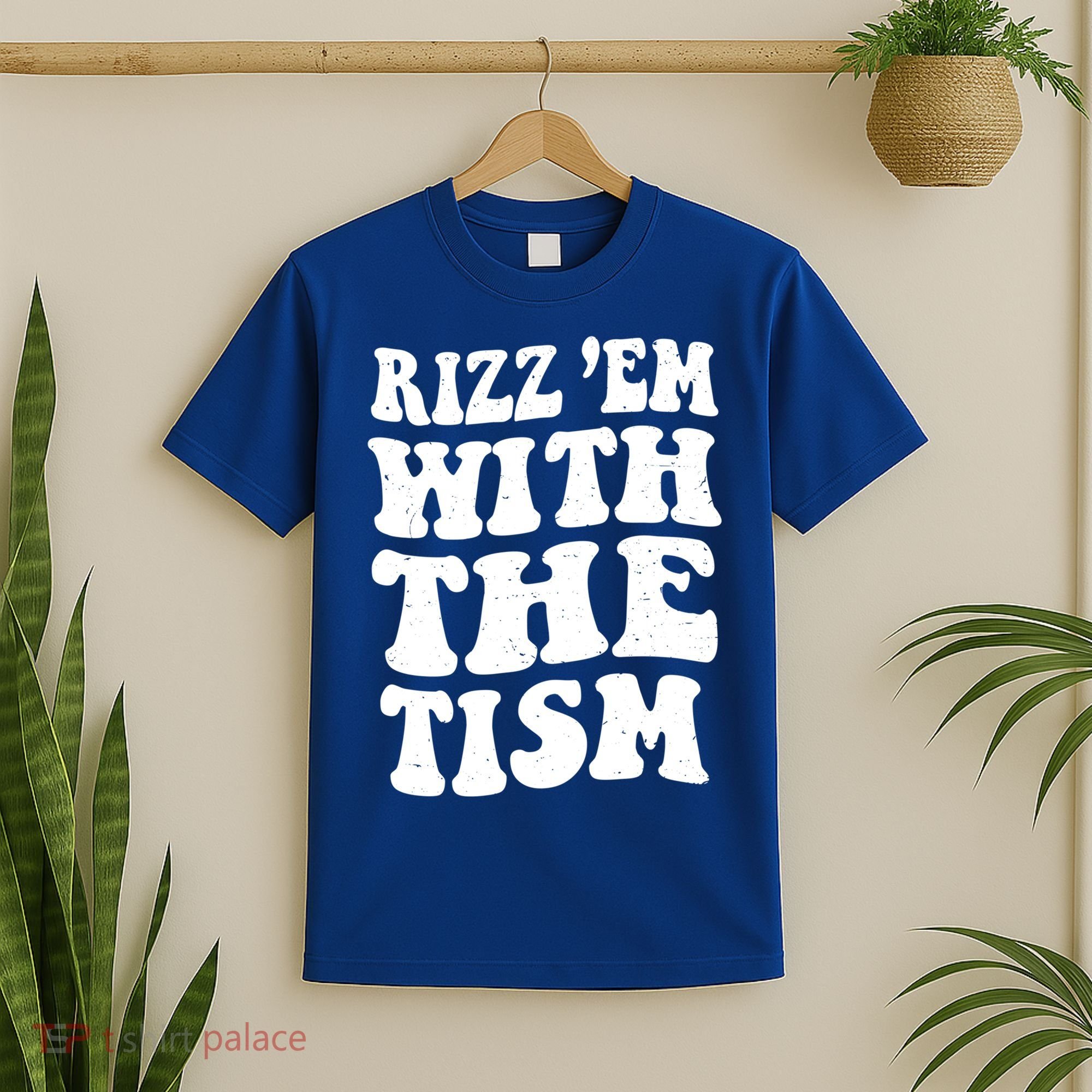 Autism Rizz Em With The Tism Funny Autistic Meme Groovy Cool Gift T-Shirt