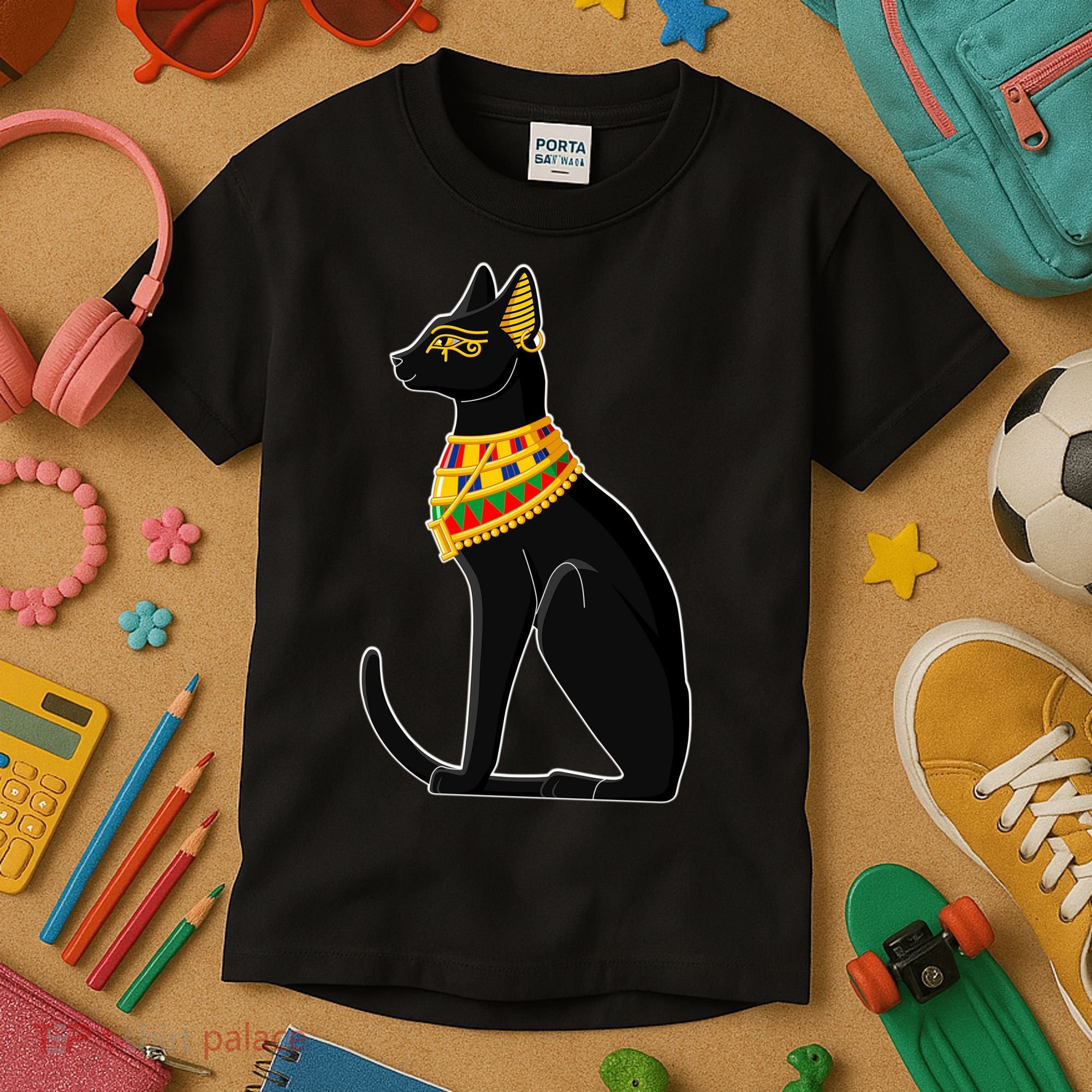 Aaron Rodgers Egyptian Cat Kids T-Shirt