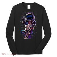 Astronaut Rave Edm Techno Festival Psytrance Dubstep Long Sleeve Shirt thumb 0