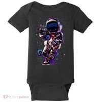 Astronaut Rave Edm Techno Festival Psytrance Dubstep Baby Bodysuit thumb 0