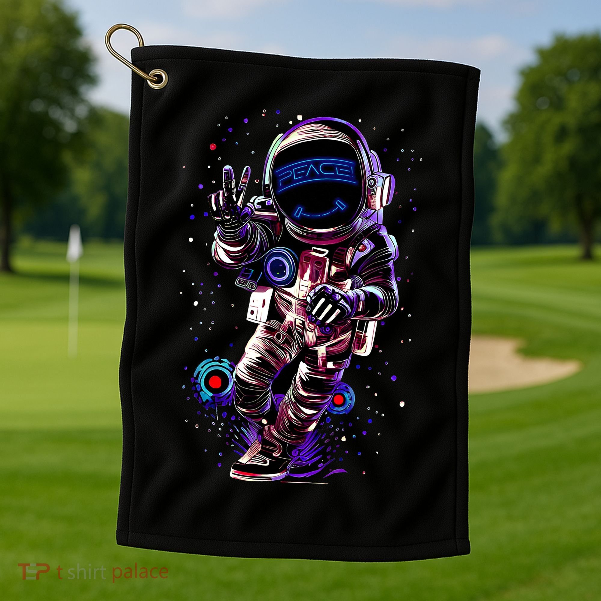 Astronaut Rave Edm Techno Festival Psytrance Dubstep Golf Towel