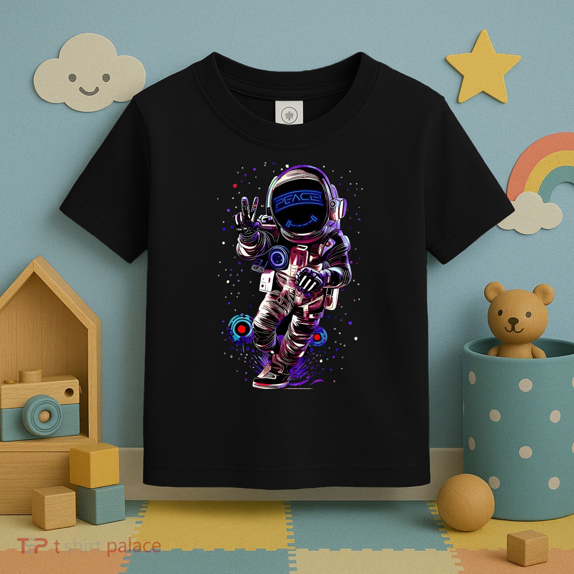 Astronaut Rave Edm Techno Festival Psytrance Dubstep Toddler T-Shirt