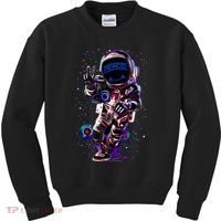 Astronaut Rave Edm Techno Festival Psytrance Dubstep Kids Sweatshirt thumb 0
