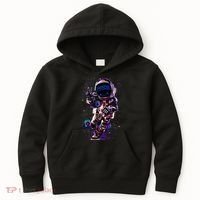 Astronaut Rave Edm Techno Festival Psytrance Dubstep Kids Hoodie thumb 0