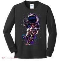 Astronaut Rave Edm Techno Festival Psytrance Dubstep Kids Long Sleeve Shirt thumb 0