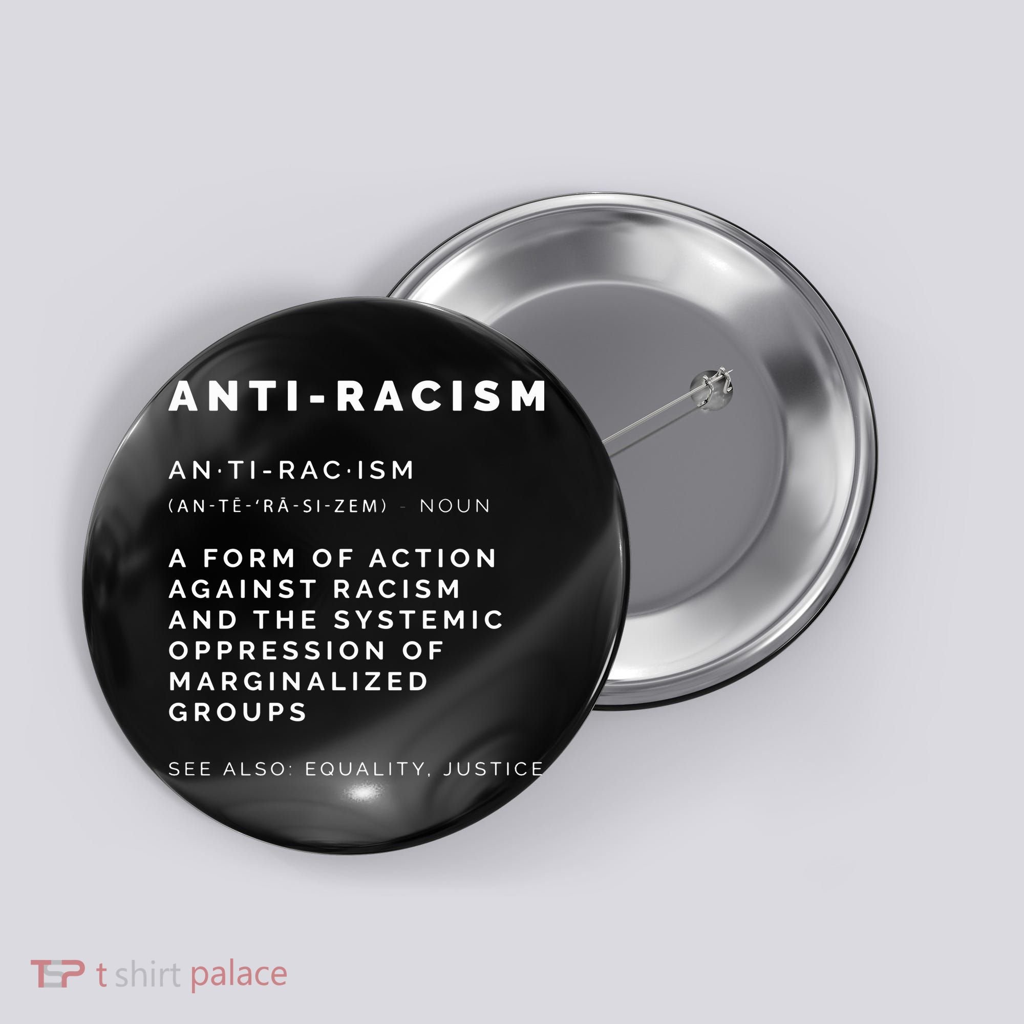 Anti Racism End Racism Tee Button