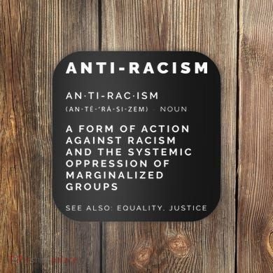 Anti Racism End Racism Tee Coaster