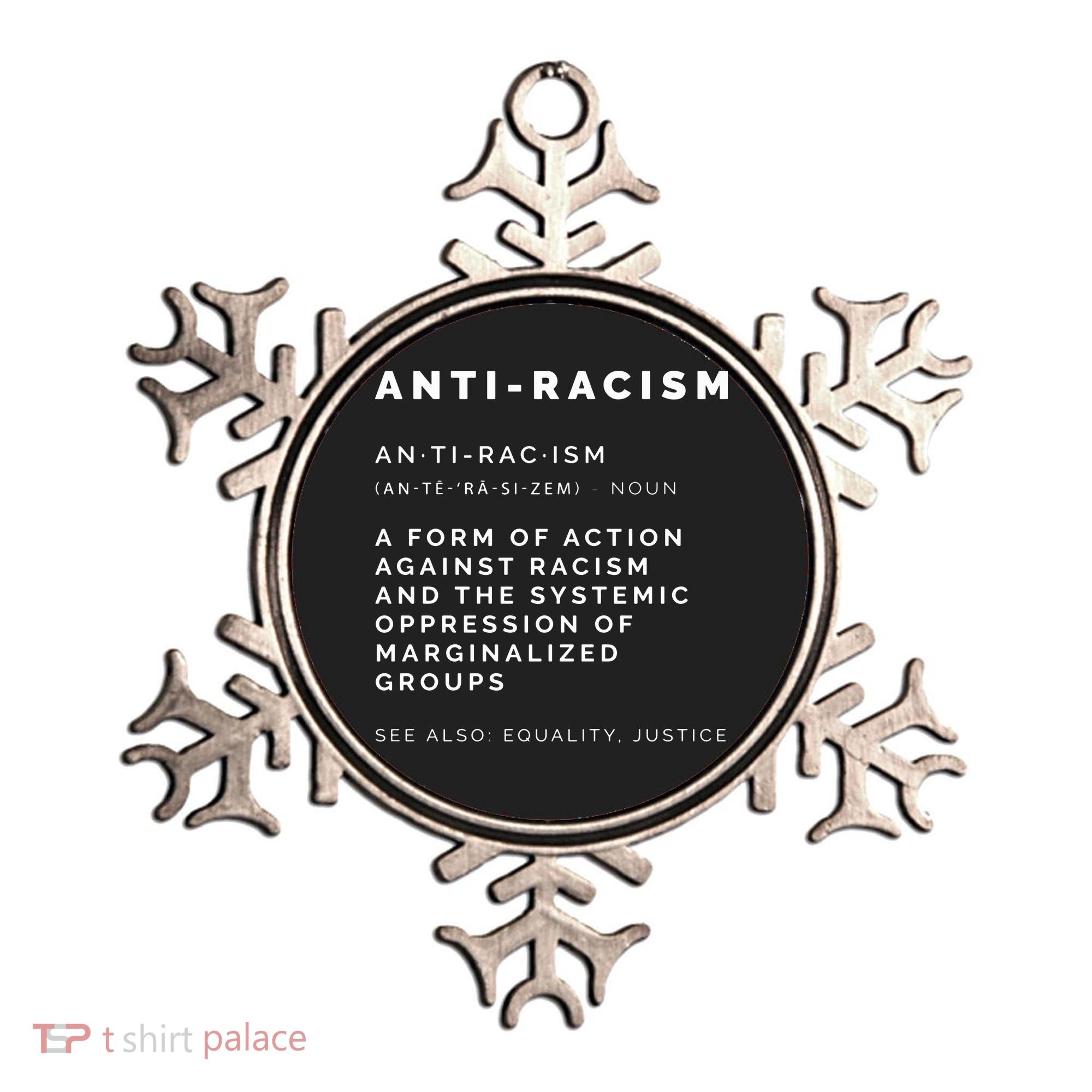 Anti Racism End Racism Tee Ornament
