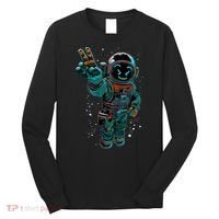 Astronaut Rave Edm Techno Festival Psytrance Long Sleeve Shirt thumb 0