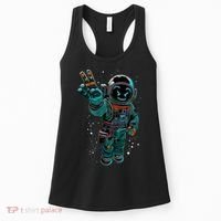 Astronaut Rave Edm Techno Festival Psytrance Women's Tank Top thumb 0