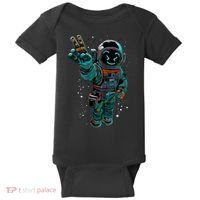 Astronaut Rave Edm Techno Festival Psytrance Baby Bodysuit thumb 0