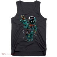 Astronaut Rave Edm Techno Festival Psytrance Tank Top thumb 0
