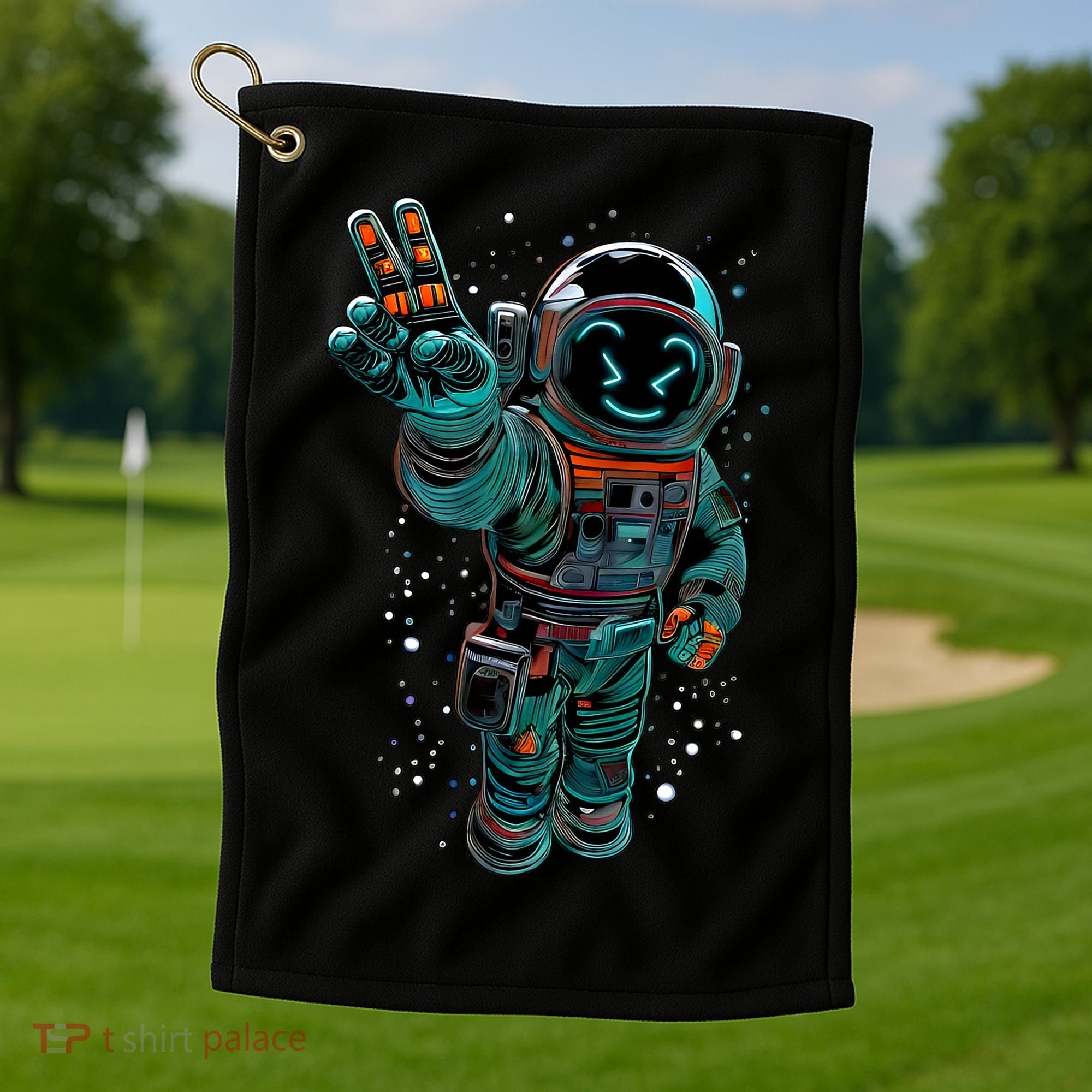 Astronaut Rave Edm Techno Festival Psytrance Golf Towel