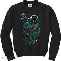 Astronaut Rave Edm Techno Festival Psytrance Kids Sweatshirt thumb 0