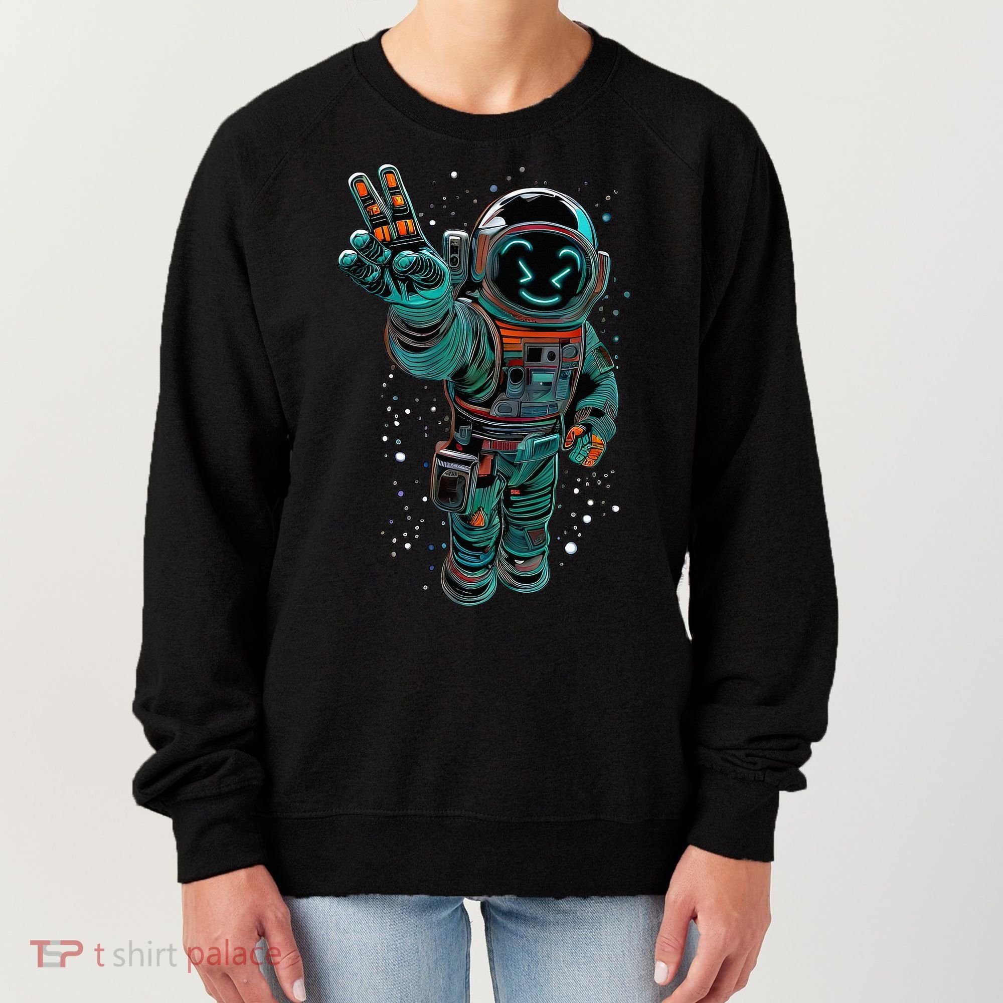 Astronaut Rave Edm Techno Festival Psytrance Dubstep Women's Sweatshirt