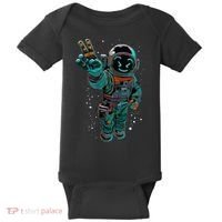 Astronaut Rave Edm Techno Festival Psytrance Dubstep Baby Bodysuit thumb 0