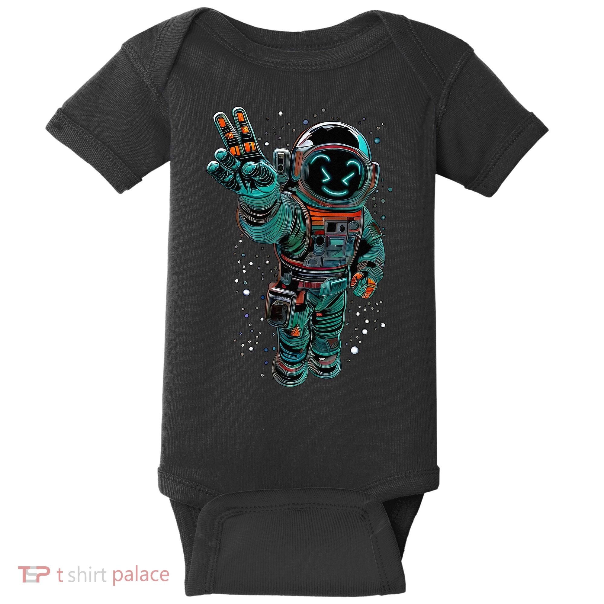 Astronaut Rave Edm Techno Festival Psytrance Dubstep Baby Bodysuit