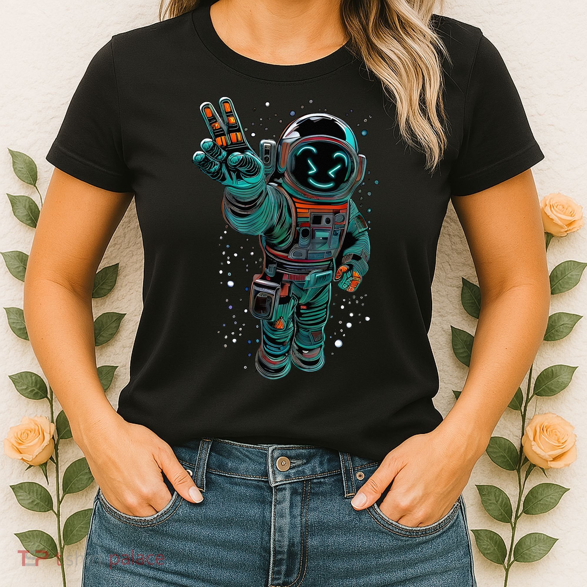 Astronaut Rave Edm Techno Festival Psytrance Dubstep Women's T-Shirt