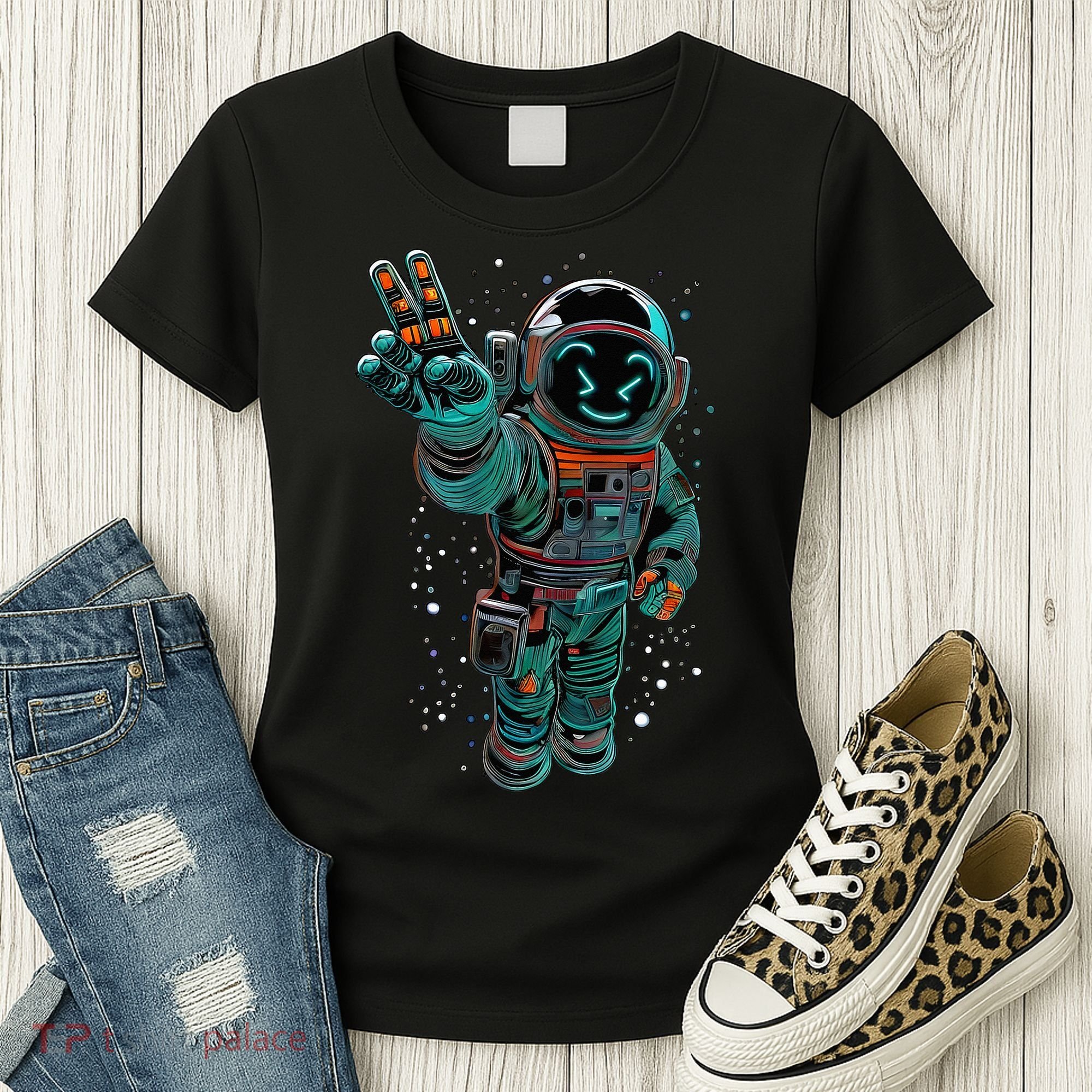 Astronaut Rave Edm Techno Festival Psytrance Dubstep Women's T-Shirt