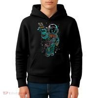 Astronaut Rave Edm Techno Festival Psytrance Dubstep Kids Hoodie thumb 4