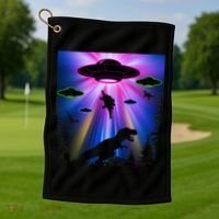 Area 51 Alien Takeover Golf Towel thumb 1