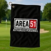 AREA 51 Authorized Personnel Golf Towel thumb 1