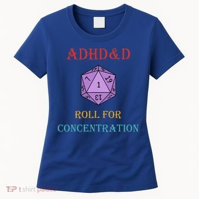 Adhd&D Roll For Concentration Vintage Quote Women's T-Shirt